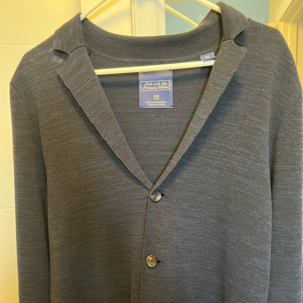 Scotch & Soda casual jacket in blue space dye, sz. S, slim fit